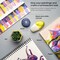 Iridescent Acrylic Paint Set, 10 Galaxy Tones, 60 ml / 2 fl oz Bottles, Shimmer Water-Based Paints for Canvas, Wood, Rocks, Fabric, Paper, and Mixed Media